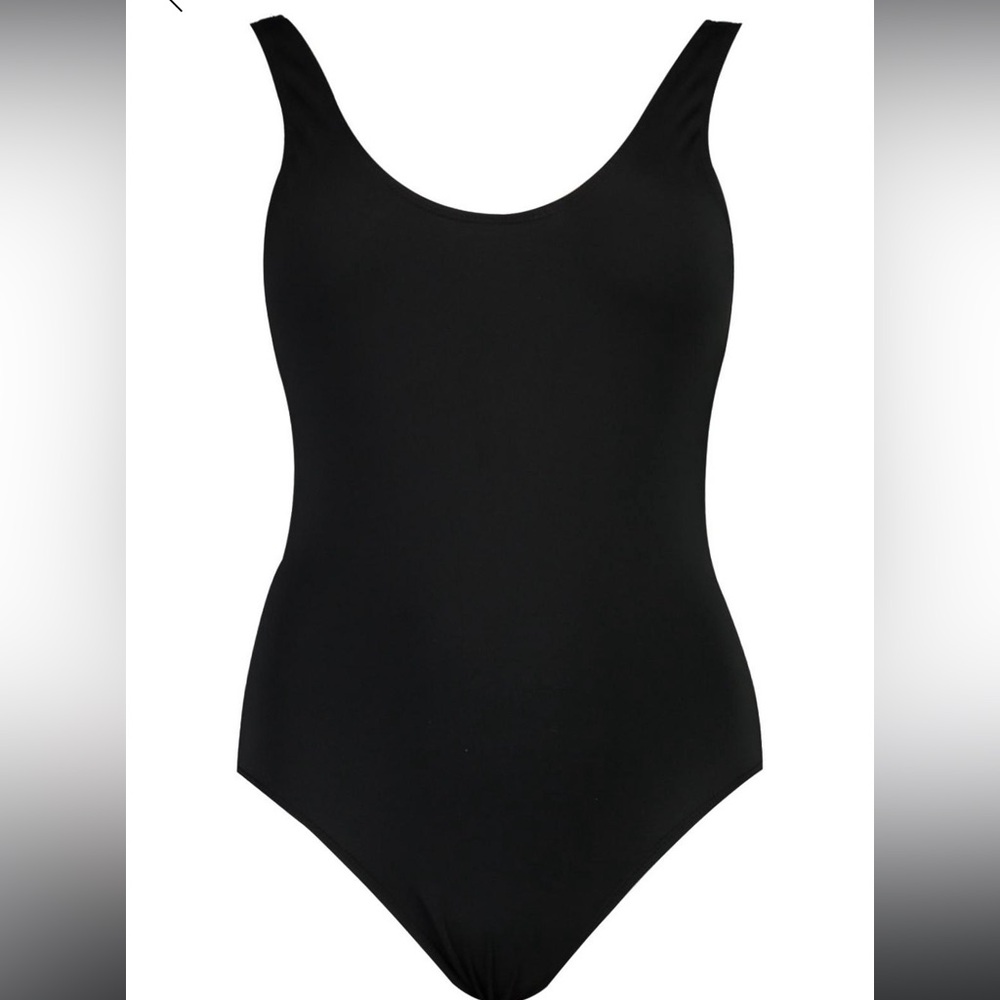 Size 18 NWOT swim BooHoo Scoop Black One-Piece Swimsuit